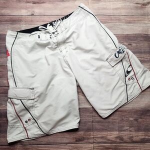 5/$15 O'Neill White Red Swim Trunks Shorts